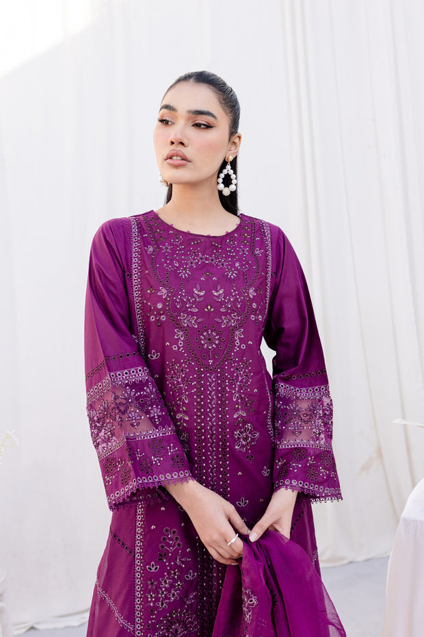 Leo 3Pc - Embroidered Lawn Dress