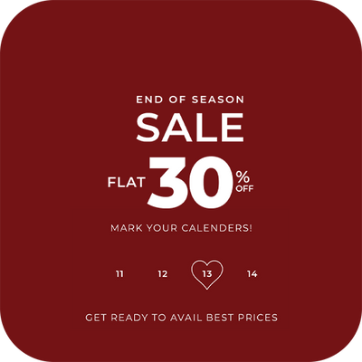 End-of-season Sale going live this 13th August