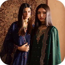 Stylish party wear pret outfit ideal for formal festive occasions