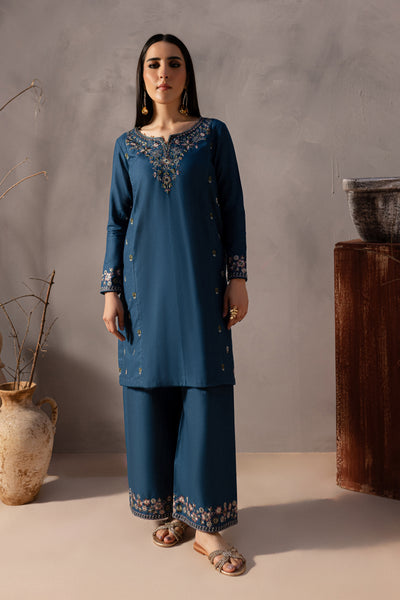 Nehar 2Pc - Embroidered Khaddar Dress