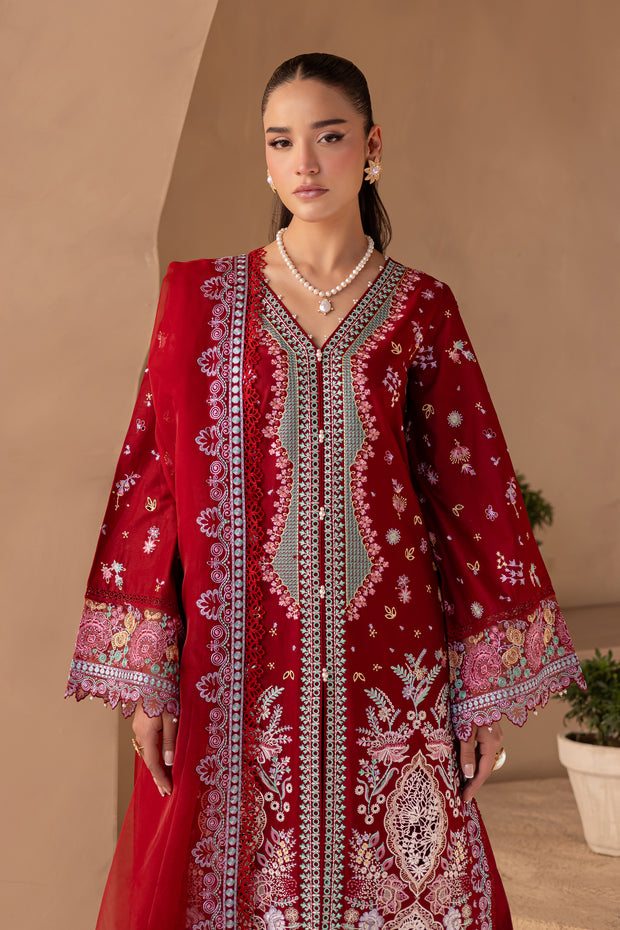 Roseline 3Pc - Embroidered Luxe Pret