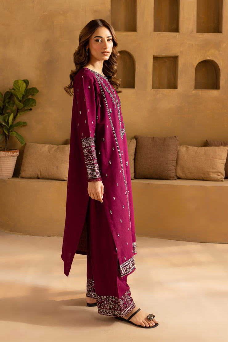 Mahay 2Pc - Embroidered Khaddar Dress