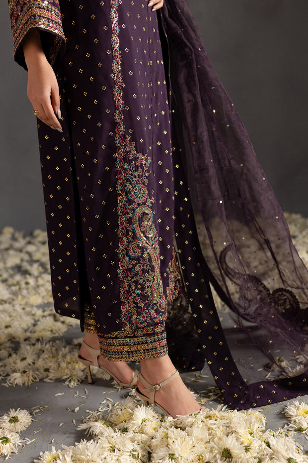 Gulbahar 3Pc - Embroidered Georgette Luxe Pret