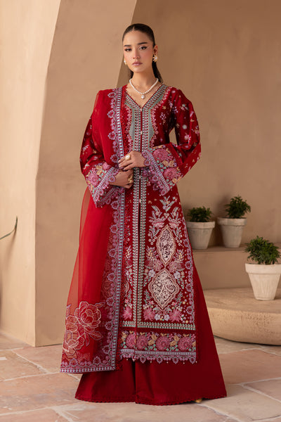 Roseline 3Pc - Embroidered Luxe Pret