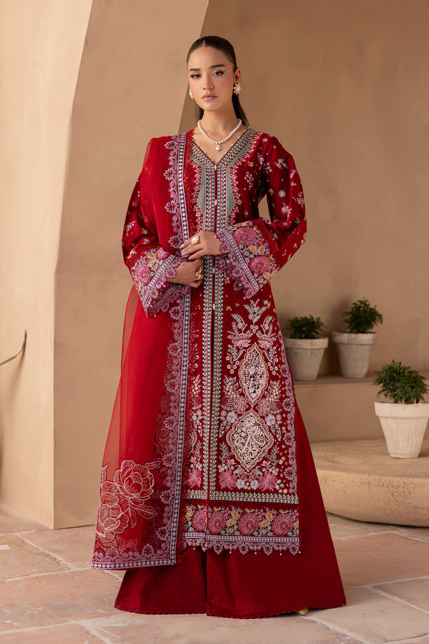Roseline 3Pc - Embroidered Luxe Pret