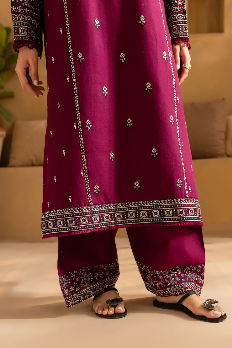 Mahay 2Pc - Embroidered Khaddar Dress