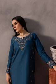 Nehar 2Pc - Embroidered Khaddar Dress