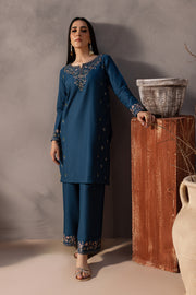 Nehar 2Pc - Embroidered Khaddar Dress