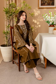 Green 2Pc - Embroidered Khaddar Dress
