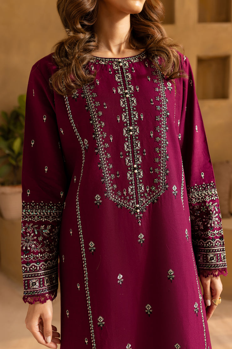 Mahay 2Pc - Embroidered Khaddar Dress