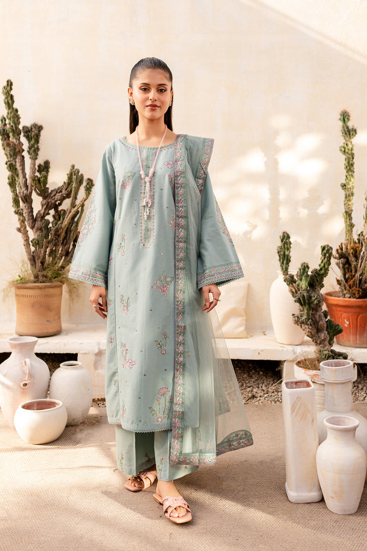 Cora 3Pc - Embroidered Khaddar Dress