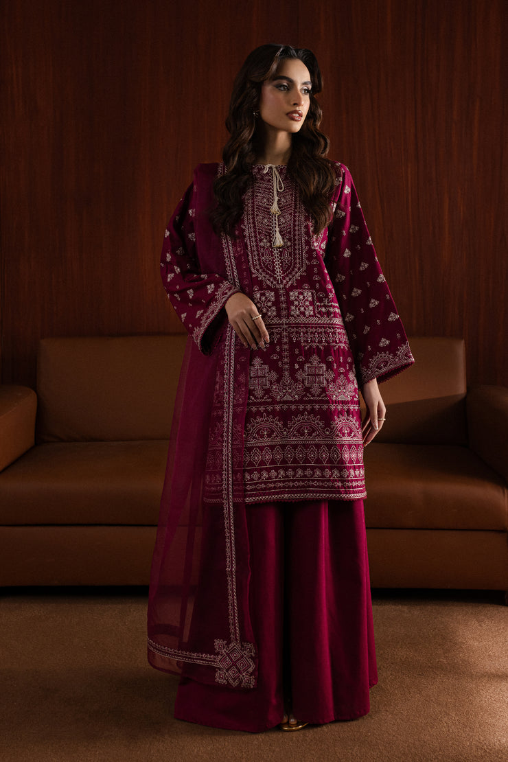 Ava 3Pc - Embroidered Karandi Dress