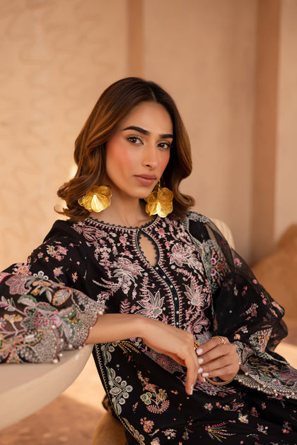 Raayah 3Pc - Embroidered Luxe Pret | BATIK UK