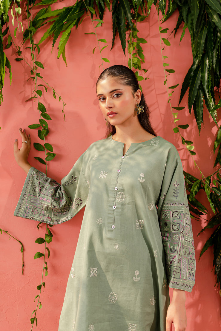 Chippy 2Pc - Embroidered Khaddar Dress