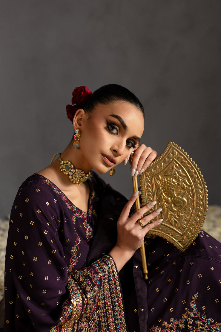 Gulbahar 3Pc - Embroidered Georgette Luxe Pret
