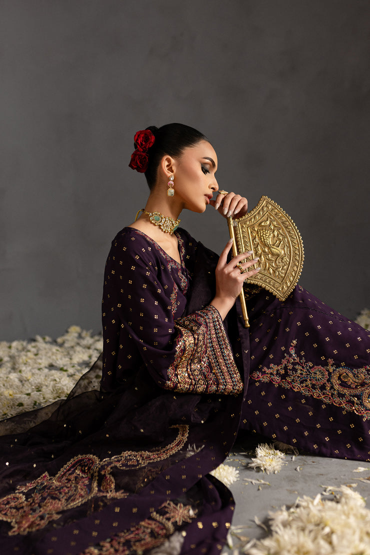 Gulbahar 3Pc - Embroidered Georgette Luxe Pret