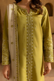 Rashaan 3Pc- Embroidered Khaddar Dress