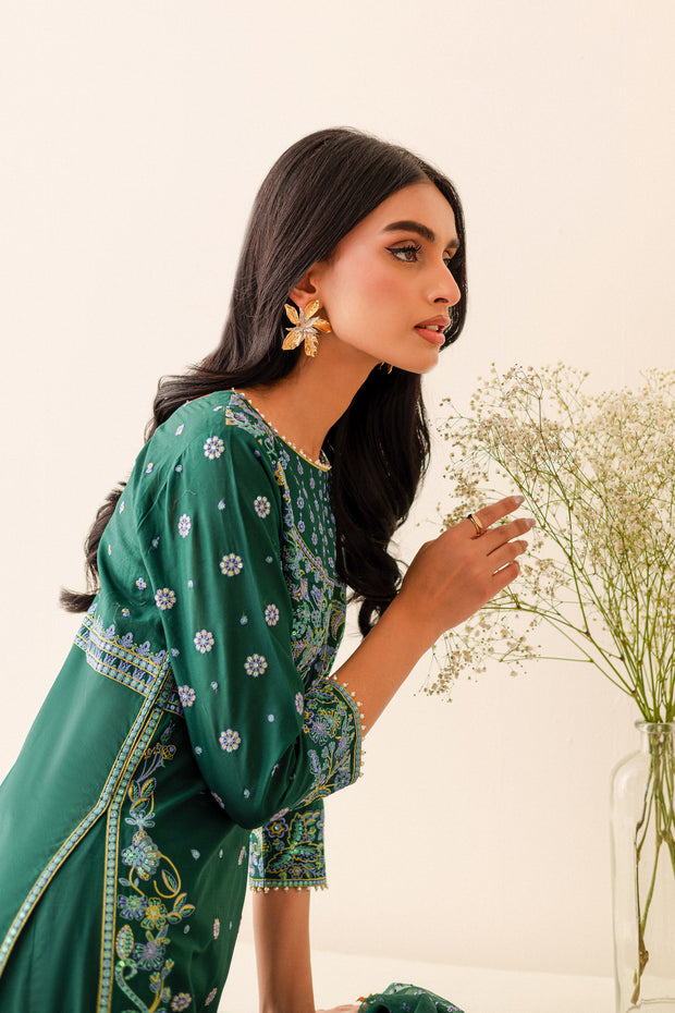 Ankisha 3Pc - Embroidered Lawn Dress