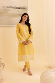 Lime Stone 2Pc - Embroidered Lawn Dress