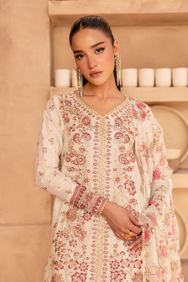 Dandelion 3Pc - Embroidered Luxe Pret