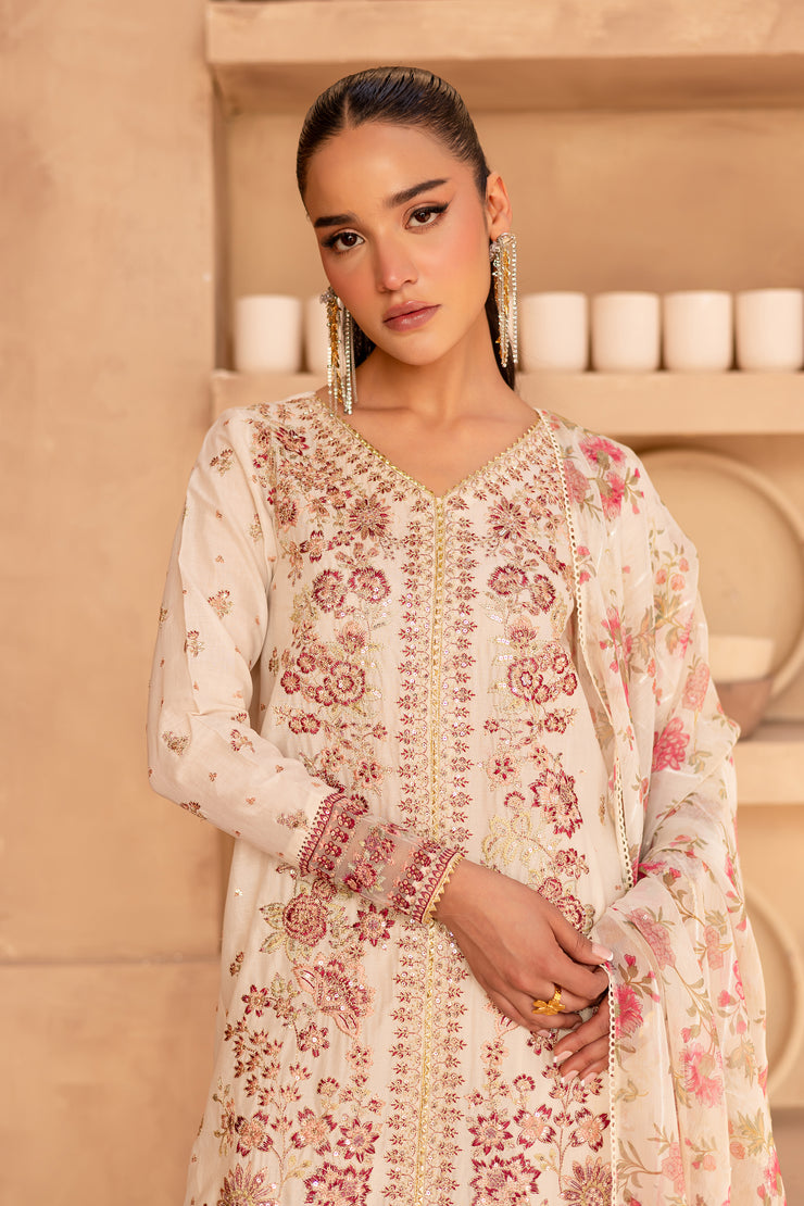 Dandelion 3Pc - Embroidered Luxe Pret