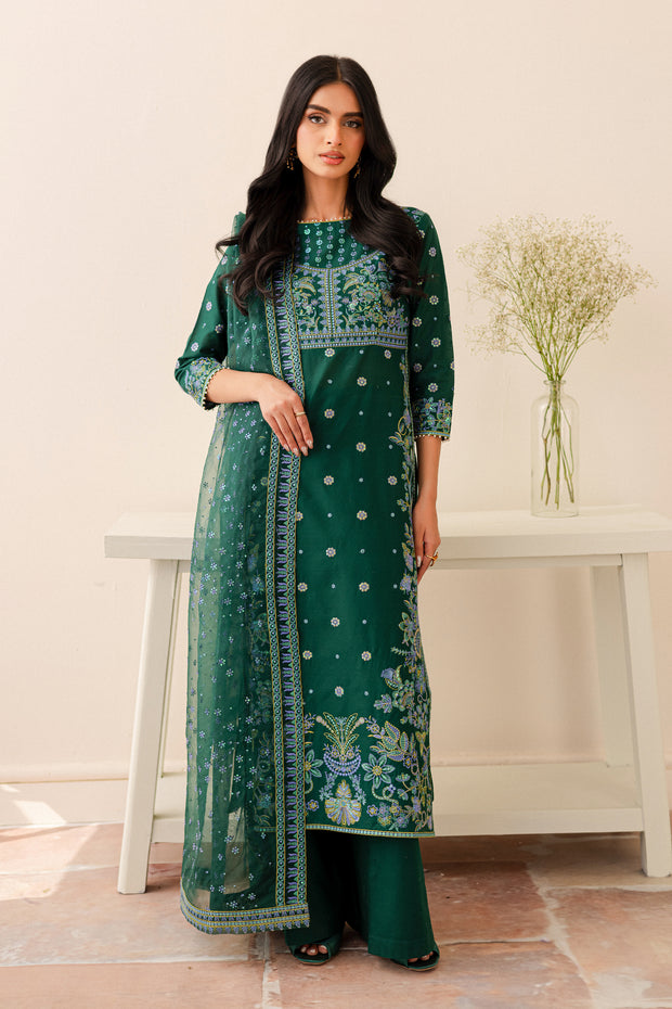 Ankisha 3Pc - Embroidered Lawn Dress
