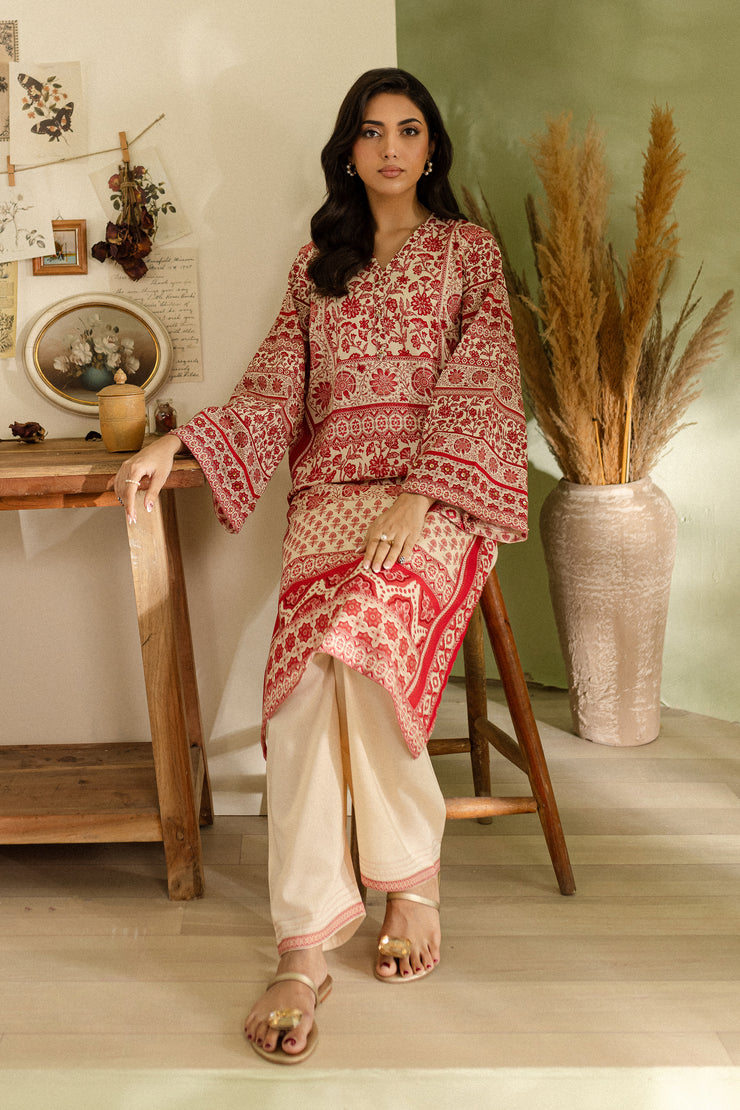 Jen 2Pc - Printed Khaddar Dress