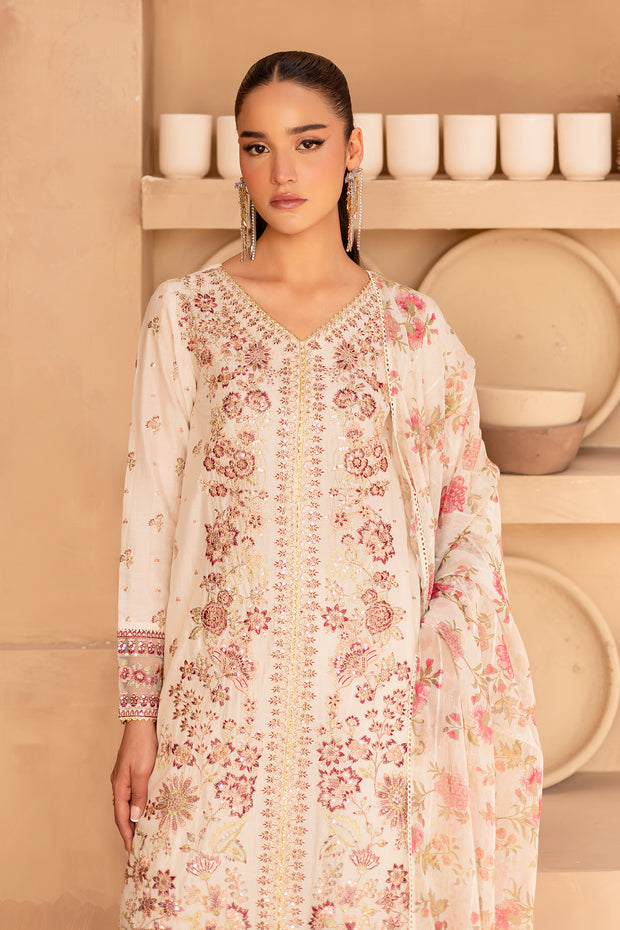 Dandelion 3Pc - Embroidered Luxe Pret