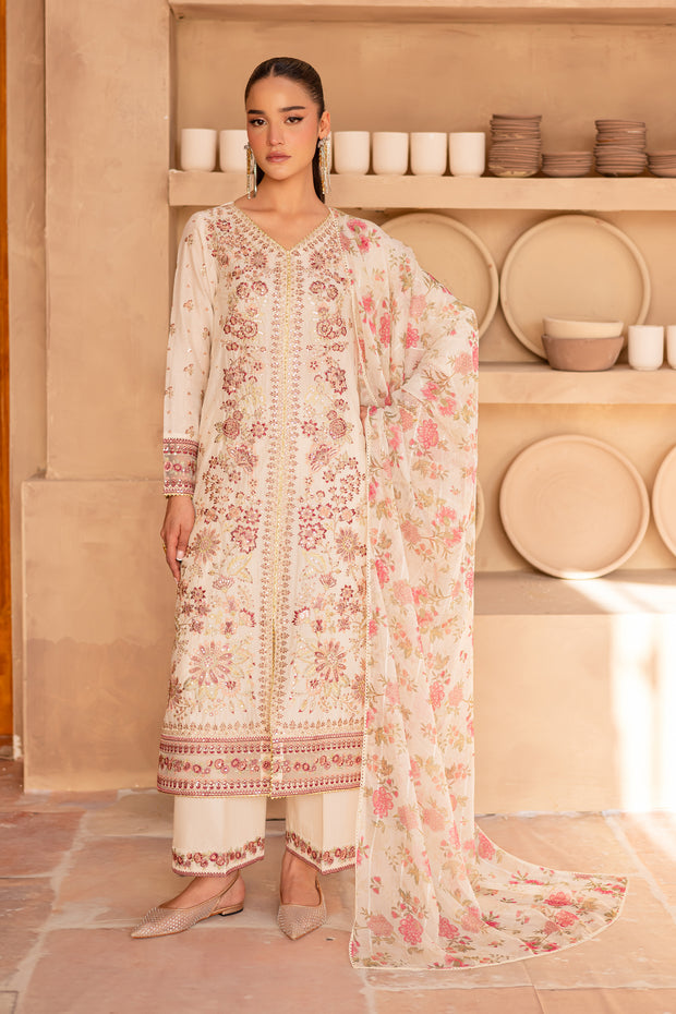 Dandelion 3Pc - Embroidered Luxe Pret