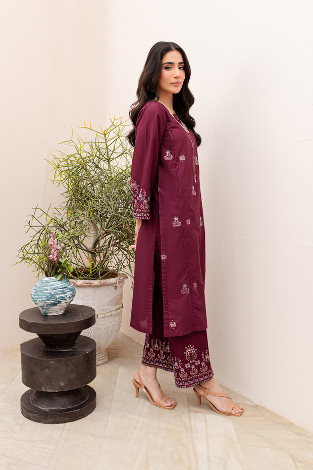 Zuri 2Pc - Embroidered Lawn Dress