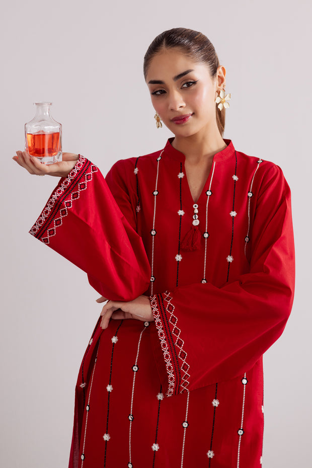 Claret 2Pc - Embroidered Casual Pret