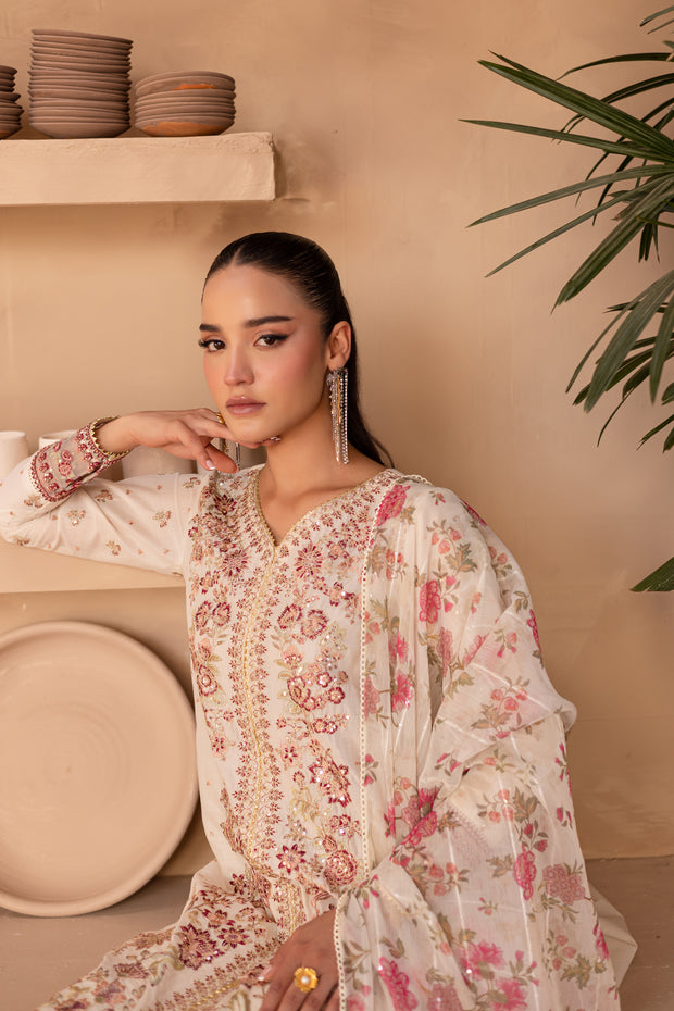 Dandelion 3Pc - Embroidered Luxe Pret