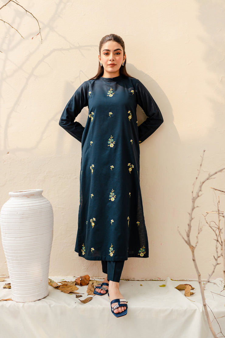 Deosai 2Pc - Embroidered Karandi Dress