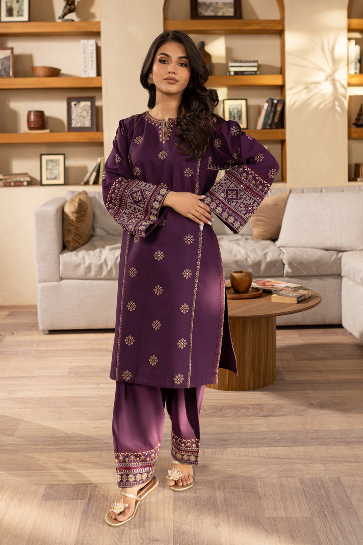 Kaira 2Pc - Embroidered Khaddar Dress