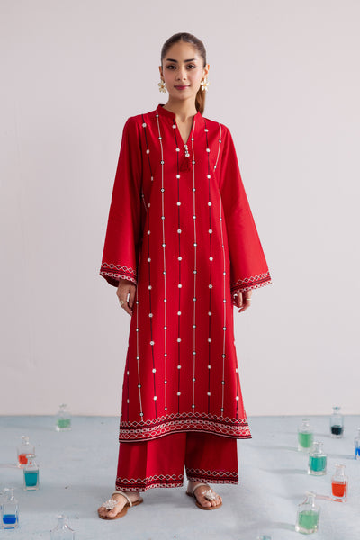 Claret 2Pc - Embroidered Casual Pret