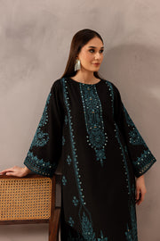 Misha Black 2Pc - Embroidered Karandi Dress