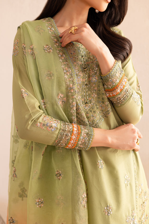 Citrus Glow 3Pc - Embroidered Solid Dress