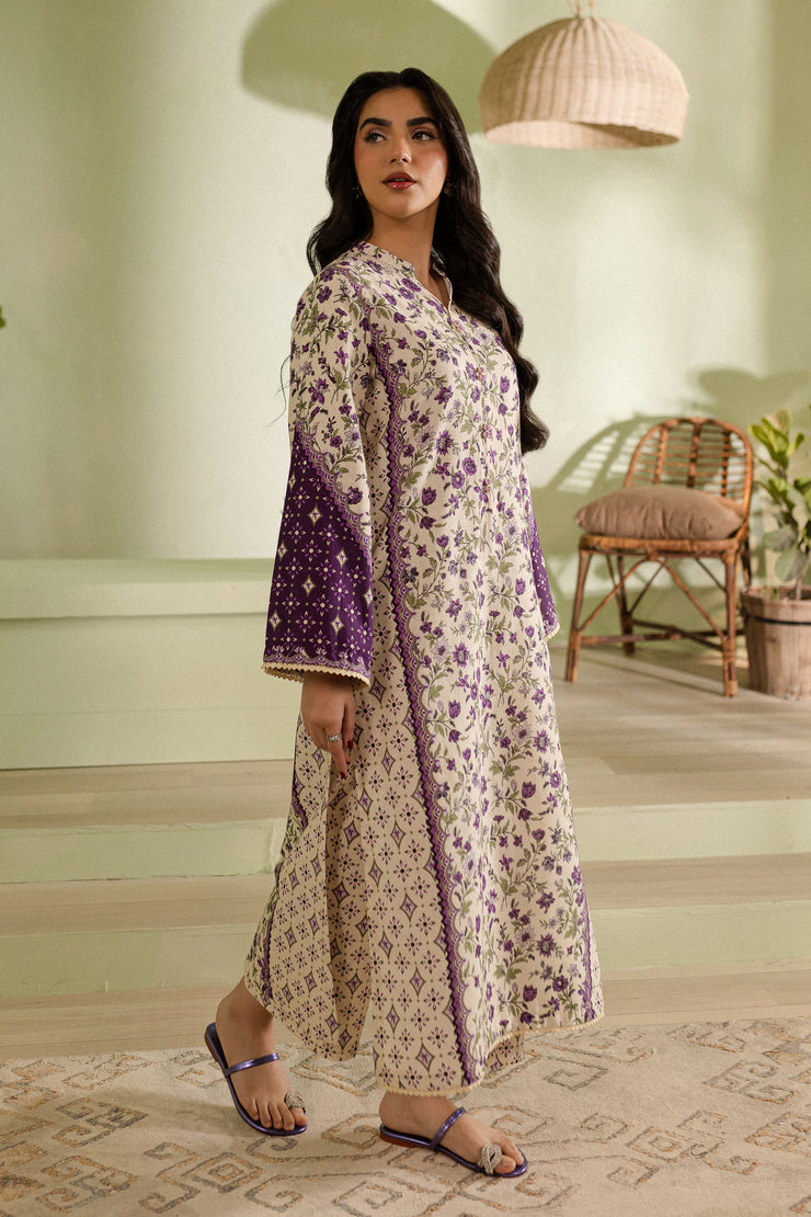 Cyber Grape 2Pc - Printed Khaddar Dress