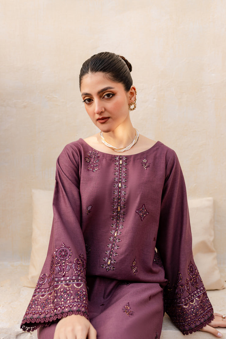 Marina 2Pc - Embroidered Karandi Dress