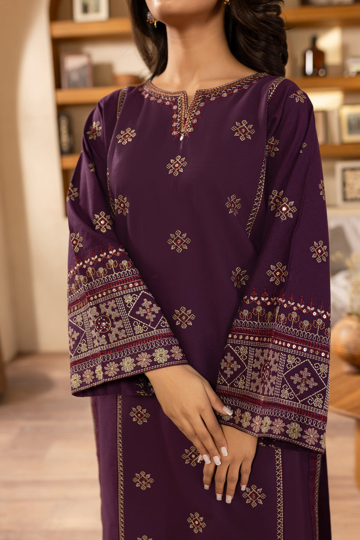 Kaira 2Pc - Embroidered Khaddar Dress