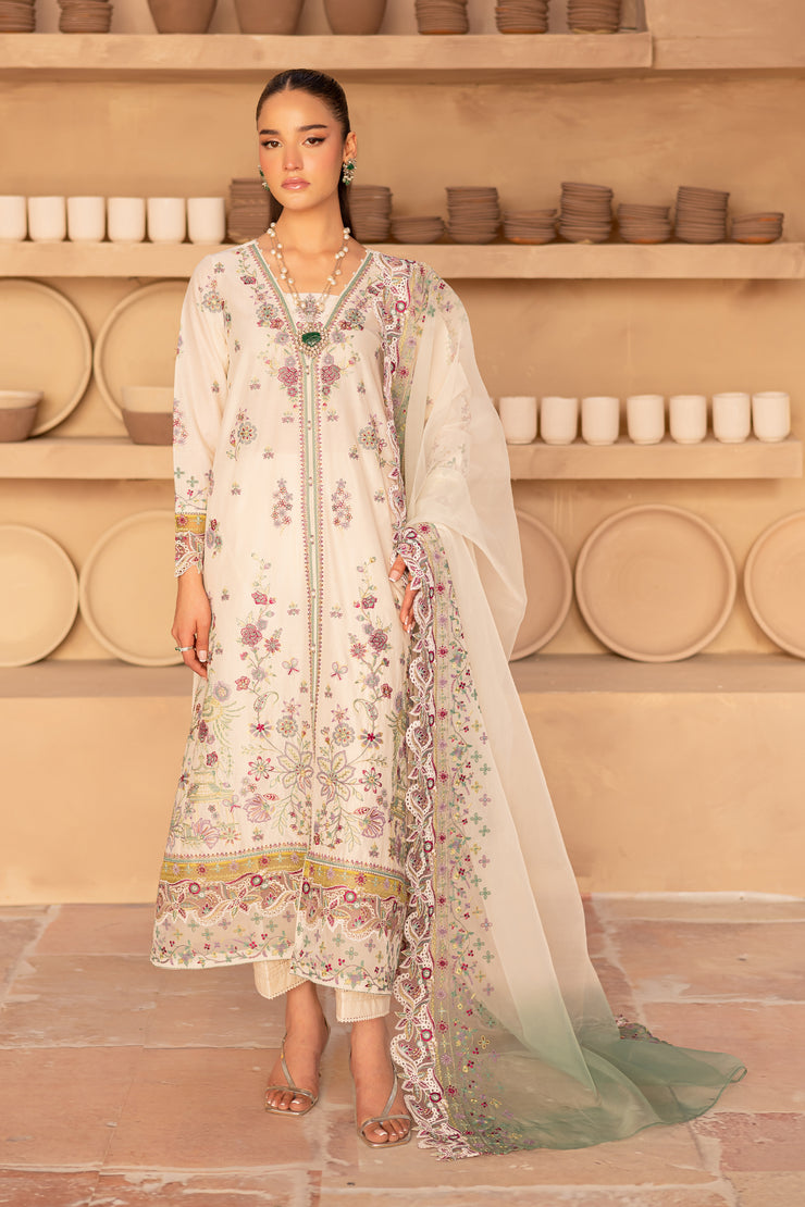 Mayhul 3Pc - Embroidered Luxe Pret
