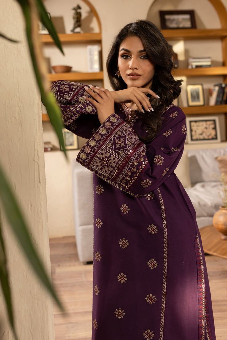 Kaira 2Pc - Embroidered Khaddar Dress