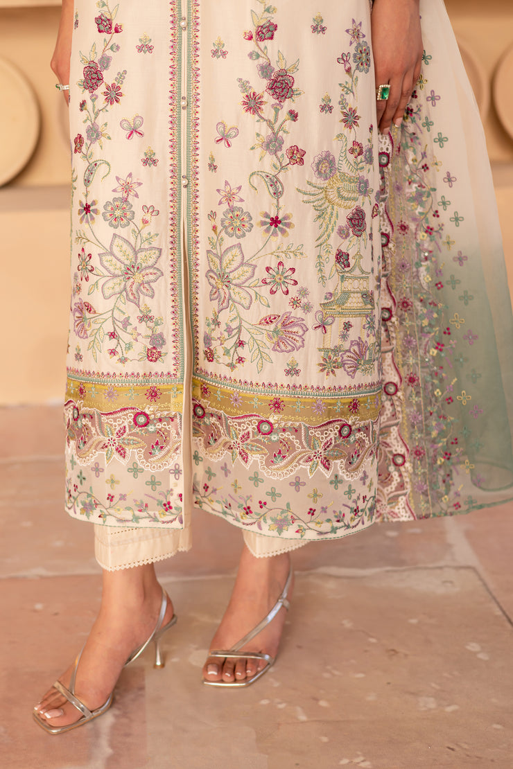 Mayhul 3Pc - Embroidered Luxe Pret