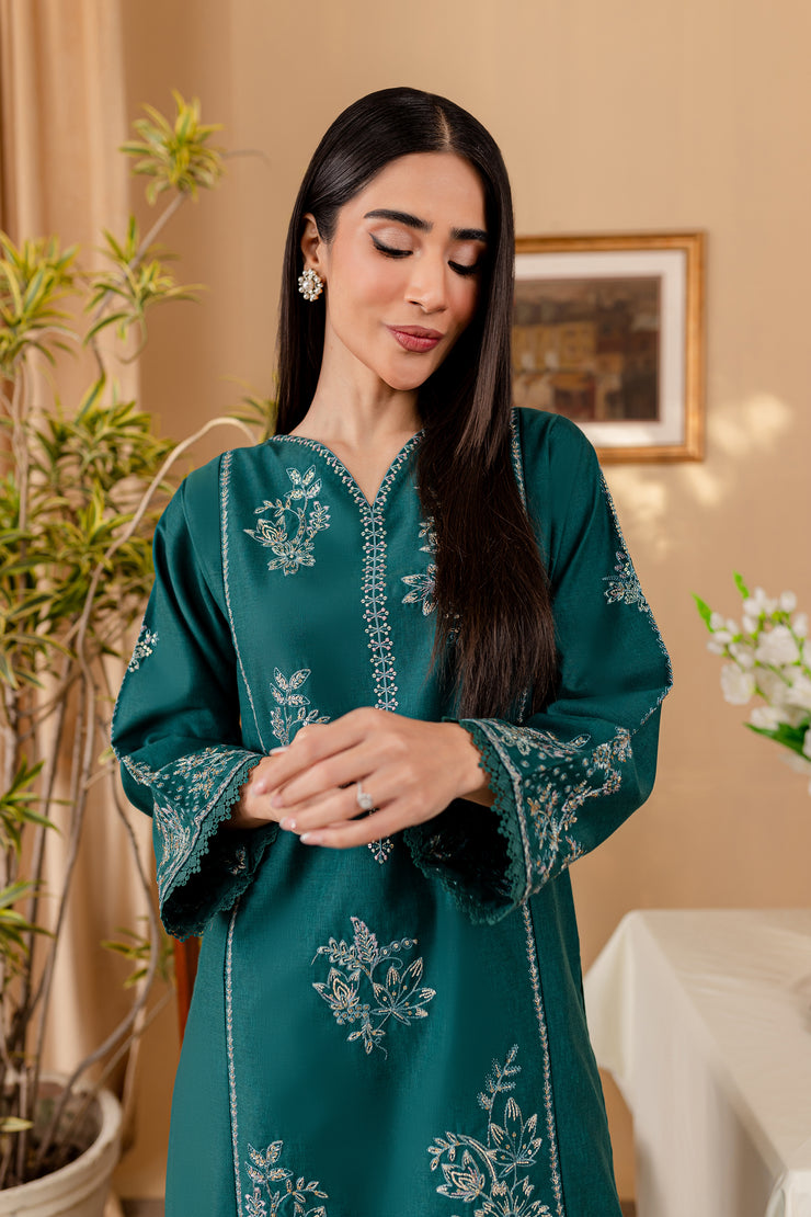 Cilia 2Pc - Embroidered Karandi Dress