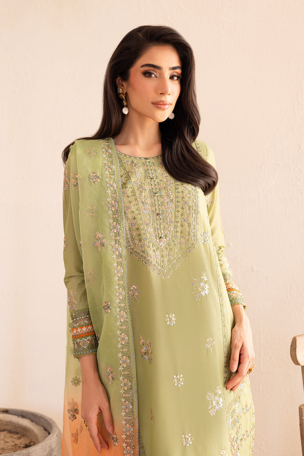 Citrus Glow 3Pc - Embroidered Solid Dress