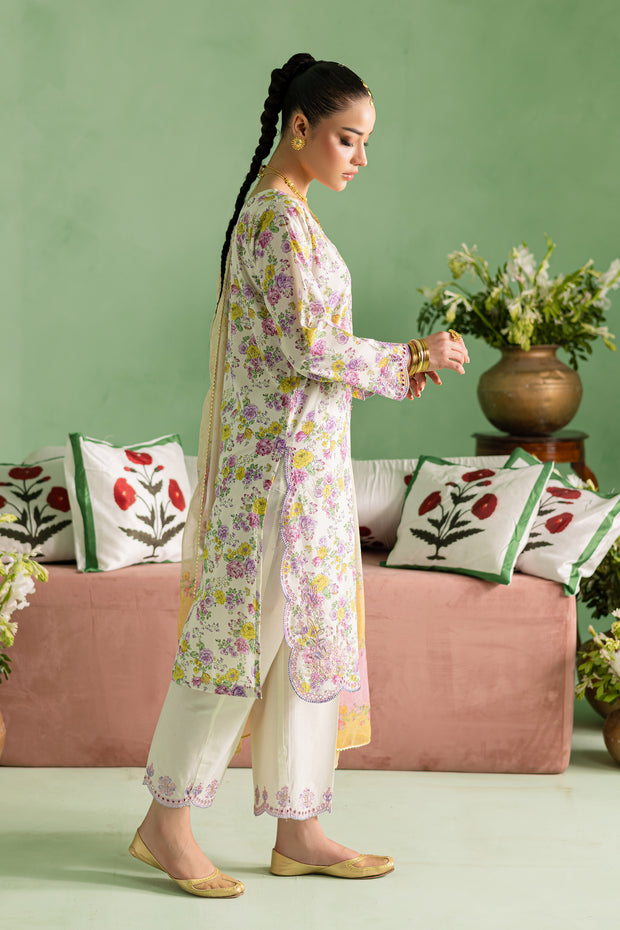 Kylie 3Pc- Printed Lawn Dress