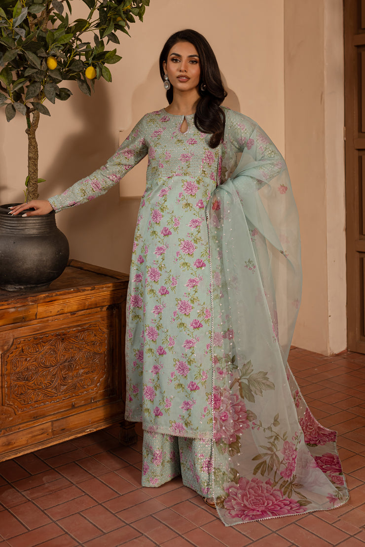 Afsana 3Pc - Printed Lawn Dress