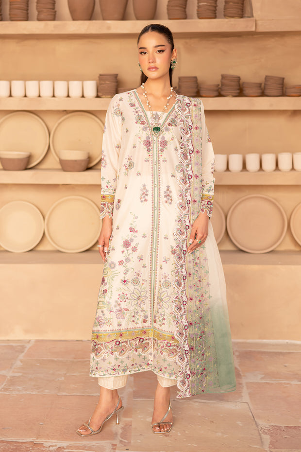 Mayhul 3Pc - Embroidered Luxe Pret