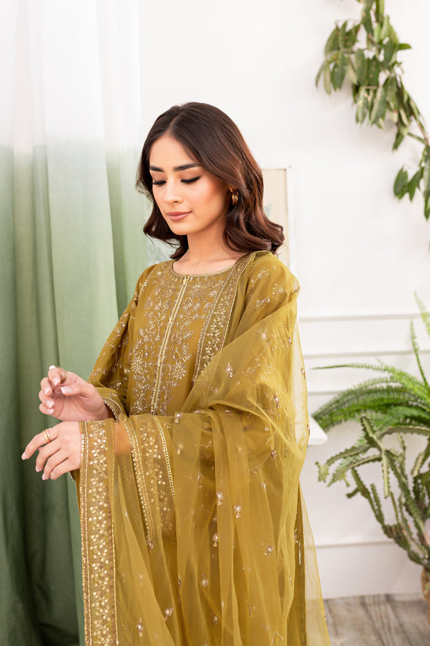 Miruh 3Pc - Embroidered Lawn Dress