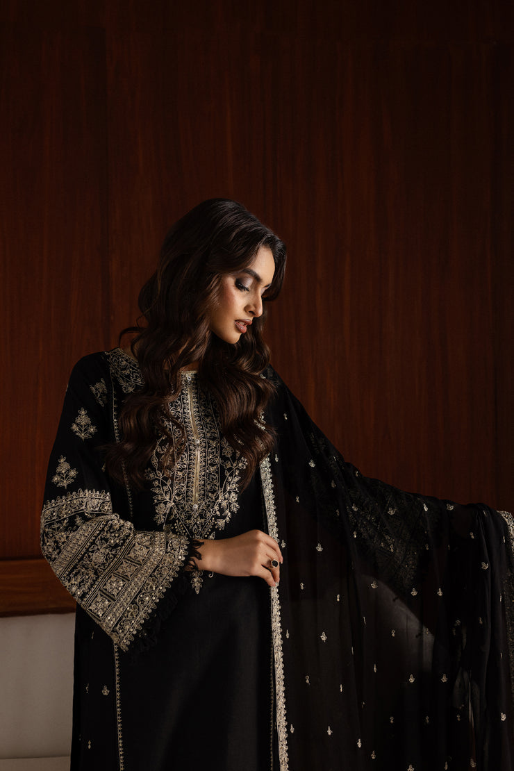 Atish 3Pc - Embroidered Khaddar Dress